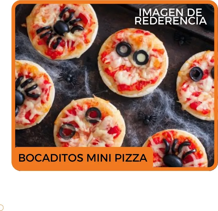 Bocaditos Mini Pizza de Criolloween